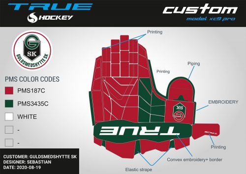 Hockeyhandskar XC9 Custom PRO - Guldsmedshytte SK - Jr - Bild 4