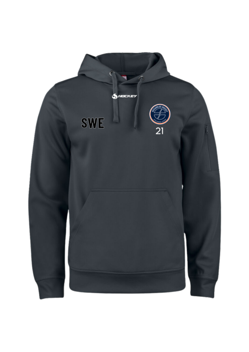 Hoodie Polyester Ocean Blue Hockey Jr
